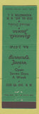 Matchbook Cover - Bernard's Tavern Washington DC