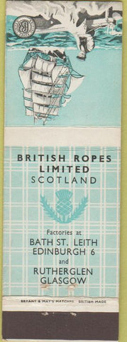 Matchbook Cover - British Ropes Ltd Scotland Edinburgh