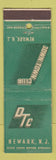 Matchbook Cover - Down Town Club Newark NJ