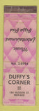 Matchbook Cover - Duffy's Corner Newark NJ WEAR
