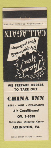 Matchbook Cover - China Inn Arlington VA