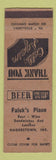 Matchbook Cover - Falck's Place Hagerstown IN