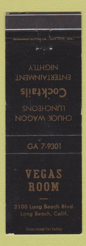 Matchbook Cover - Vegas Room Long Beach CA Chuck Wagon Lunch
