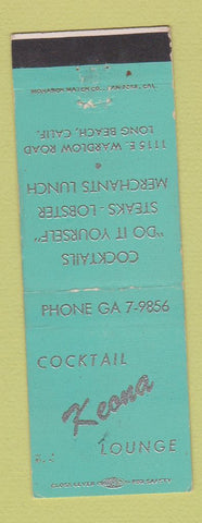Matchbook Cover - Keona Lounge Long Beach CA WEAR
