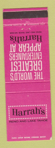 Matchbook Cover - Harrah's Casino Reno Lake Tahoe NV Mitzie Gaynor Andy Griffith