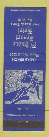 Matchbook Cover - El Padre Resort Hotel Port Isabel TX girlie