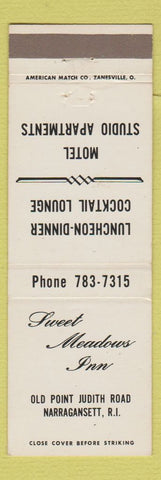 Matchbook Cover - Sweet Meadows Inn Narragansett RI