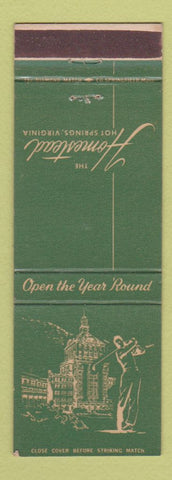 Matchbook Cover - Homestead Hot Springs VA
