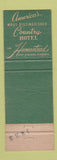 Matchbook Cover - Homestead Hot Springs VA