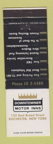 Matchbook Cover - Downtowner Motor Inns Rochester NY