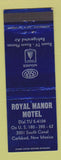 Matchbook Cover - Royal Manor Motel Carlsbad NM