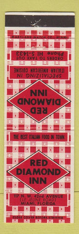 Matchbook Cover - Red Diamond Inn Italian Restaurant Miami FL