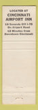 Matchbook Cover - Branding Iron Steak House Cincinnati OH Airport WEAR