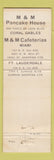 Matchbook Cover - M&M Pancake House Coral Gables Fort Lauderdale FL