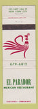 Matchbook Cover - El Parador Mexican Restaurant New York City
