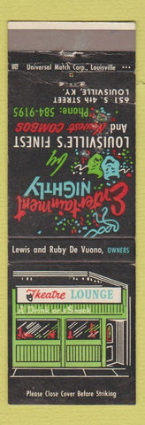 Matchbook Cover - Theatre Lounge Louisville KY