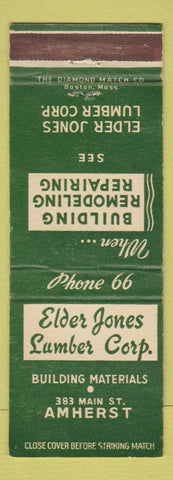 Matchbook Cover - Elder Jones Lumber Amherst MA