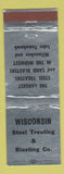 Matchbook Cover - Wisconsin Steel Treating Blasting Milwaukee Lake Tomahawk WI