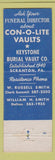 Matchbook Cover - Keystone Burial Vault Scranton PA