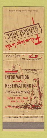 Matchbook Cover - Flamingo Everglades National Park FL Miami