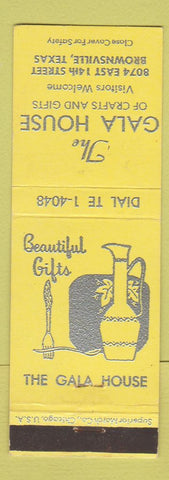 Matchbook Cover - Gala House Brownsville TX