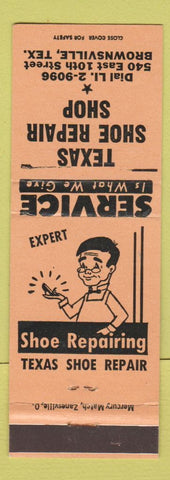 Matchbook Cover - Texas Shoe Repair Shop Brownsville TX