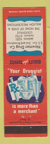 Matchbook Cover - Newman Drug Store Louisville KY