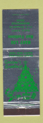 Matchbook Cover - Mary Lou Hair Salon Brownsville TX Christmas