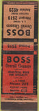 Matchbook Cover - Boss Overall Cleaners Anaheim CA WORN