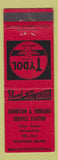 Matchbook Cover - Johnson & Hibbard Tydol Flying A oil gas Guilford ME