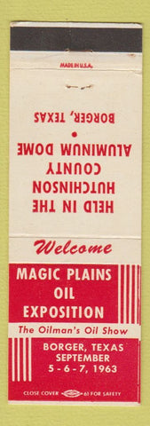 Matchbook Cover - Magic Plains oil Expo Borger TX gas