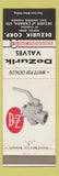 Matchbook Cover - DeZurik Valves Sartell MN Galt ON