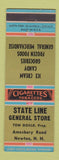 Matchbook Cover - State Line General Store Newton NH