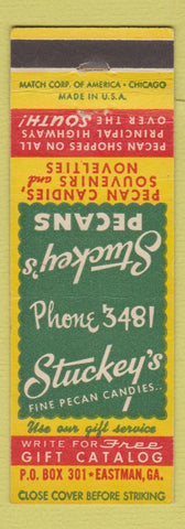 Matchbook Cover - Stuckey's Pecan Candy Eastman GA