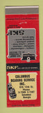 Matchbook Cover - SKF Bearings Columbus Bearing Service Columbus GA