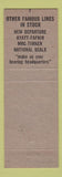Matchbook Cover - SKF Bearings Columbus Bearing Service Columbus GA