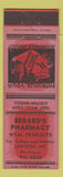 Matchbook Cover - Bedard's Pharmacy Nyal Lewiston ME