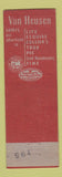 Matchbook Cover - Van Heusen Men's Clothes Hooper & Moore Reidsville NC