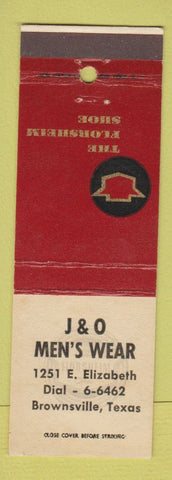 Matchbook Cover - Florsheim Shoes J&O Men's Clothes Brownsville TX