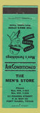 Matchbook Cover - The Men's Store Clothes Port Isabel TX