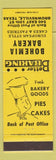 Matchbook Cover - Bohemia Bakery Brownsville TX