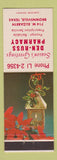 Matchbook Cover - Den Russ Pharmacy Drug Brownsville TX Christmas