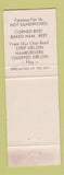 Matchbook Cover - The Big Stein Milwaukee WI WEAR