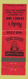 Matchbook Cover - Rudy's Family Inn Green Bay WI WEAR