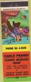 Matchbook Cover - Carlo Prandi Farmers Insurance Tukwila WA