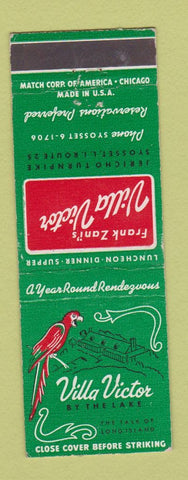 Matchbook Cover - Villa Victor Restaurant Syosset LI NY