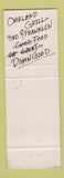 Matchbook Cover - Oakland Grill