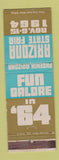 Matchbook Cover - Arizona State Fair 1964 Phoenix AZ WEAR
