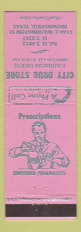 Matchbook Cover - City Drug Store Brownsville TX