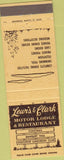 Matchbook Cover - Lewis Clark Motor Lodge East Alton IL